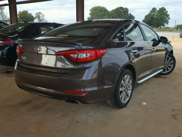 5NPE34AF9HH477208 - 2017 HYUNDAI SONATA SPO BROWN photo 4