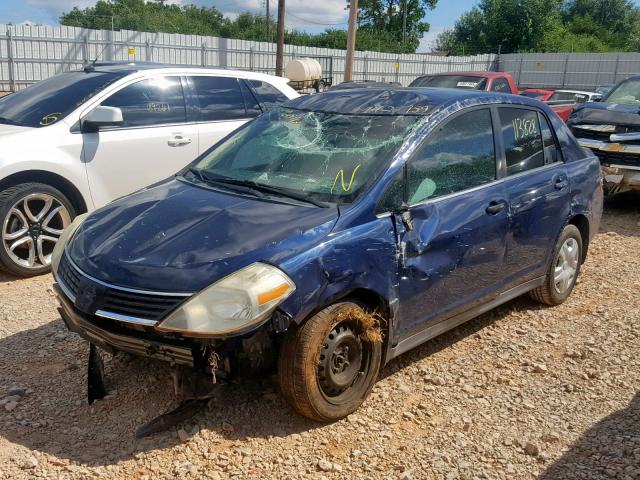 3N1BC11E38L433183 - 2008 NISSAN VERSA S BLUE photo 2