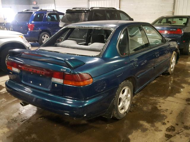 4S3BD4354X7252220 - 1999 SUBARU LEGACY L GREEN photo 4