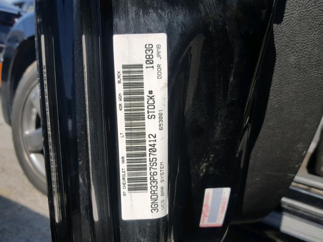 3GNDA33P67S570412 - 2007 CHEVROLET HHR LT BLACK photo 10