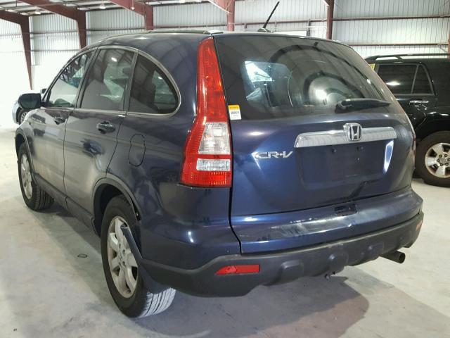 JHLRE38707C068774 - 2007 HONDA CR-V EXL BLUE photo 3