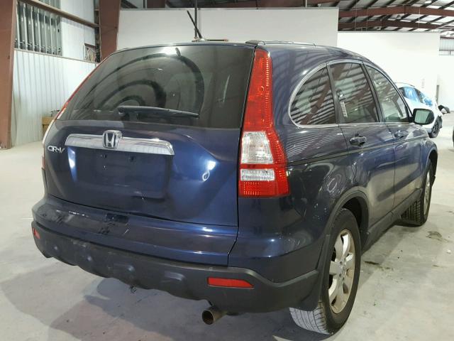 JHLRE38707C068774 - 2007 HONDA CR-V EXL BLUE photo 4