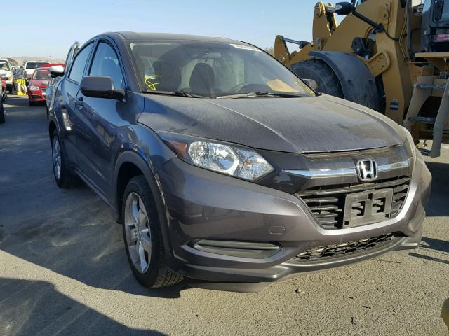 3CZRU5H3XGM724576 - 2016 HONDA HR-V LX GRAY photo 1