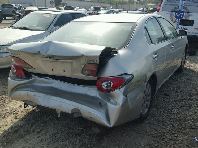 JTHBA30G245003820 - 2004 LEXUS ES 330 SILVER photo 4