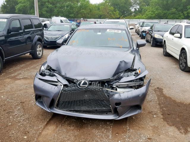 JTHBE1D25E5010544 - 2014 LEXUS IS 350 GRAY photo 9