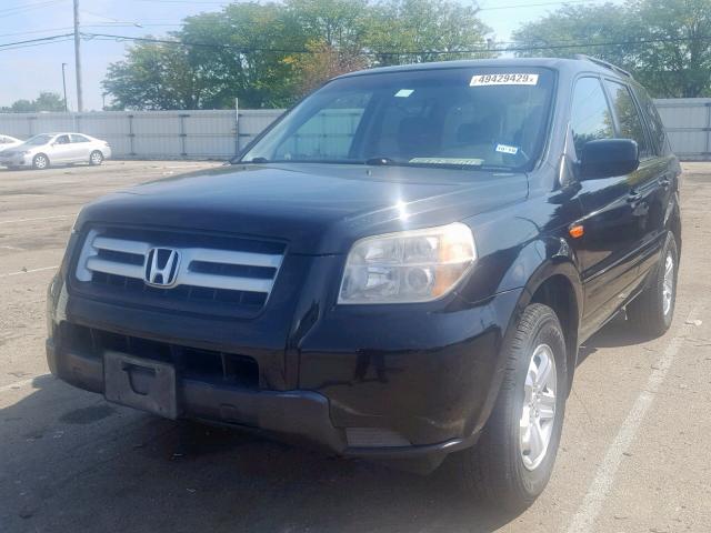 5FNYF28258B017909 - 2008 HONDA PILOT VP BLACK photo 2