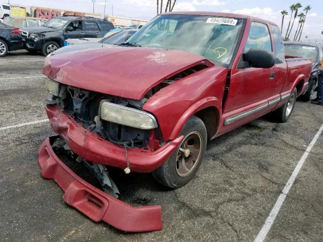 1GCCS19W918128809 - 2001 CHEVROLET S TRUCK S1 RED photo 2