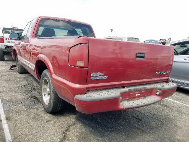 1GCCS19W918128809 - 2001 CHEVROLET S TRUCK S1 RED photo 3