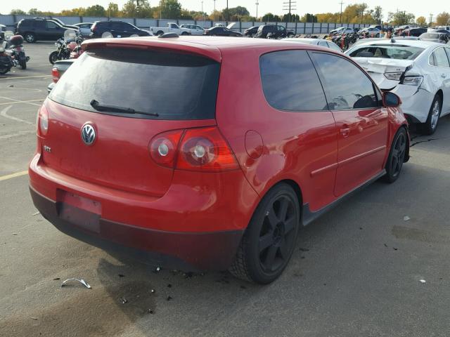 WVWEV71K76W091855 - 2006 VOLKSWAGEN NEW GTI RED photo 4