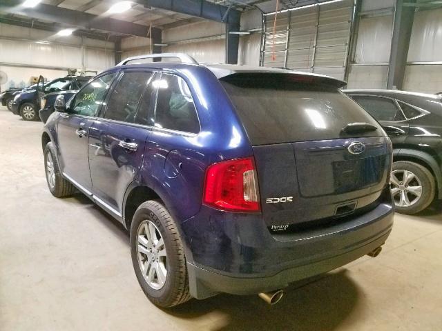 2FMDK3GC0BBA29153 - 2011 FORD EDGE SE BLUE photo 3