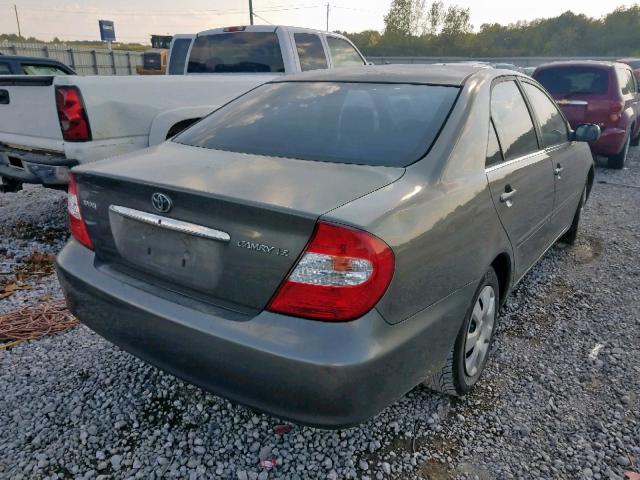 4T1BE32K53U720476 - 2003 TOYOTA CAMRY LE CHARCOAL photo 4