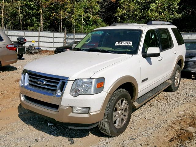 1FMEU64E97UA69366 - 2007 FORD EXPLORER E WHITE photo 2