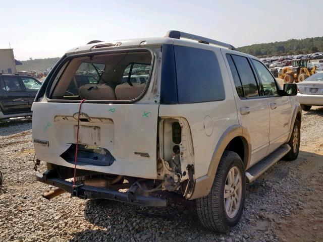 1FMEU64E97UA69366 - 2007 FORD EXPLORER E WHITE photo 4