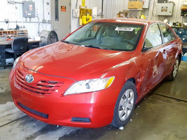 4T1BE46K98U260522 - 2008 TOYOTA CAMRY CE RED photo 2