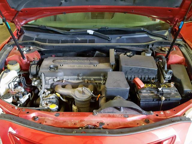 4T1BE46K98U260522 - 2008 TOYOTA CAMRY CE RED photo 7