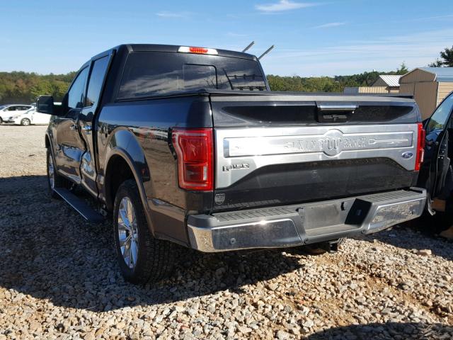 1FTEW1EG9FFB20823 - 2015 FORD F150 SUPER BLACK photo 3