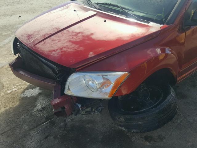 1B3HB48B78D656101 - 2008 DODGE CALIBER SX MAROON photo 9