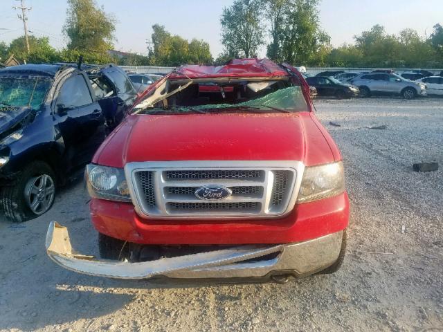 1FTRX14W07FB06981 - 2007 FORD F150 RED photo 9