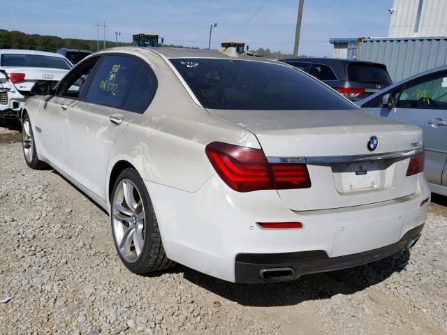 WBAYE8C54DD133916 - 2013 BMW 750LI WHITE photo 3