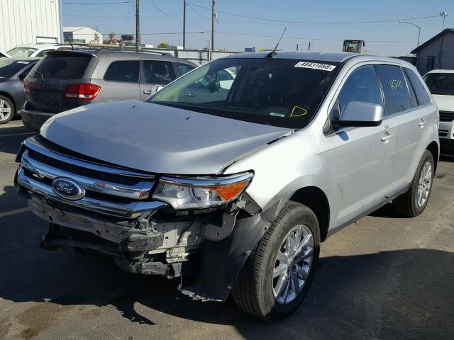 2FMDK4KC3BBA50284 - 2011 FORD EDGE LIMIT SILVER photo 2