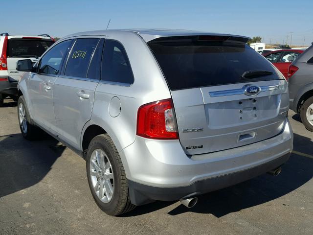 2FMDK4KC3BBA50284 - 2011 FORD EDGE LIMIT SILVER photo 3