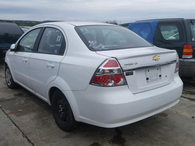 KL1TD5DE9BB152149 - 2011 CHEVROLET AVEO LS WHITE photo 3