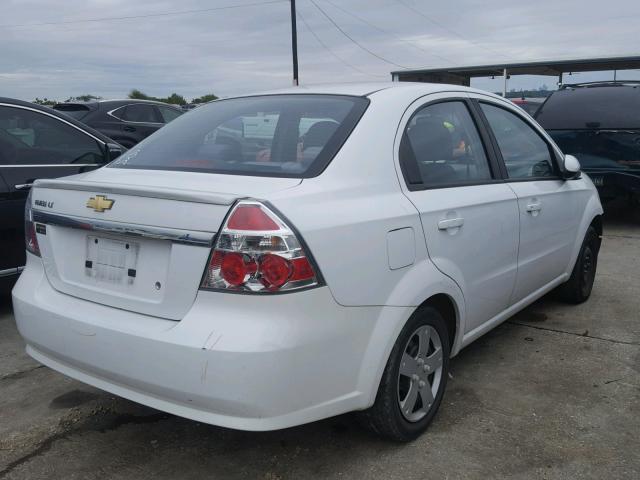 KL1TD5DE9BB152149 - 2011 CHEVROLET AVEO LS WHITE photo 4