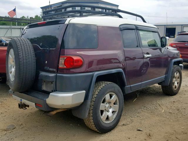 JTEBU11FX70081245 - 2007 TOYOTA FJ CRUISER MAROON photo 4