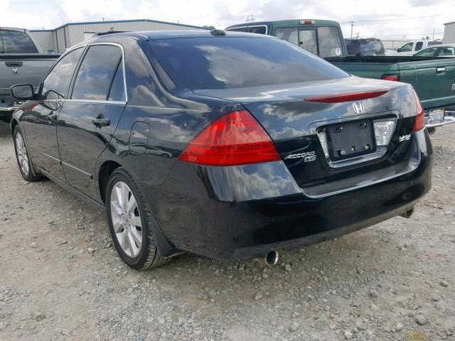 1HGCM66577A091829 - 2007 HONDA ACCORD EX BLACK photo 3