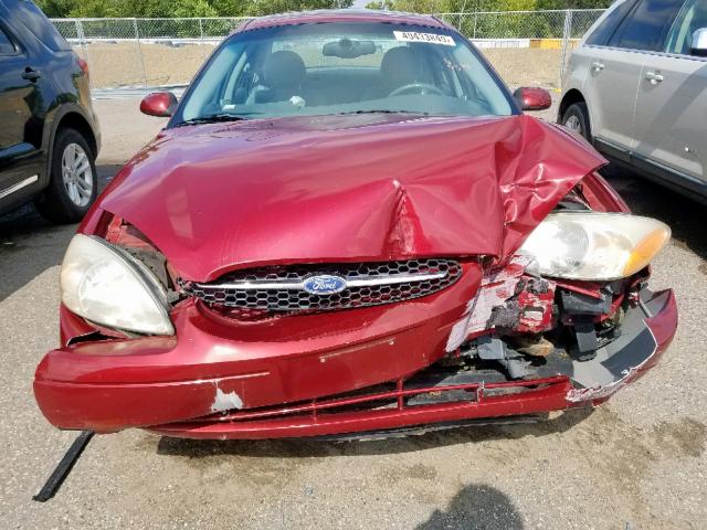 1FAFP55S62G117613 - 2002 FORD TAURUS SES RED photo 9