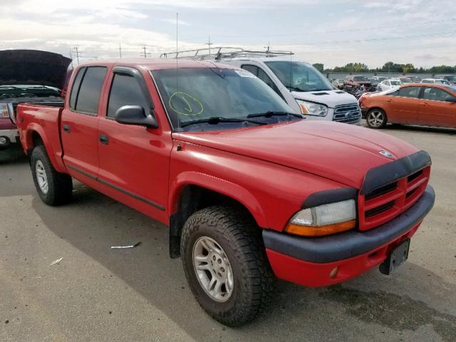 1D7HG38N63S368309 - 2003 DODGE DAKOTA QUA RED photo 1