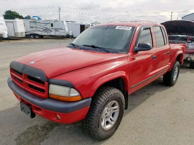 1D7HG38N63S368309 - 2003 DODGE DAKOTA QUA RED photo 2