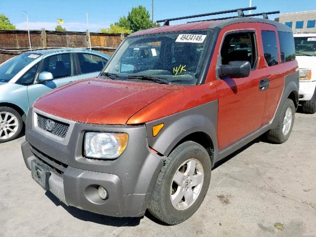 5J6YH28553L047447 - 2003 HONDA ELEMENT EX ORANGE photo 2