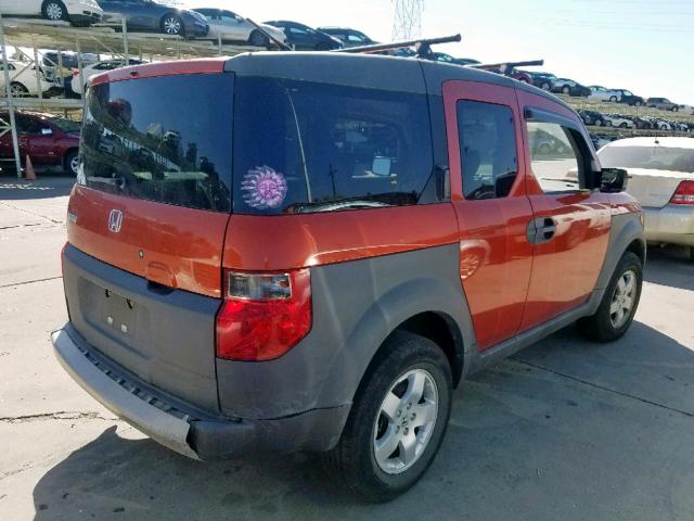 5J6YH28553L047447 - 2003 HONDA ELEMENT EX ORANGE photo 4