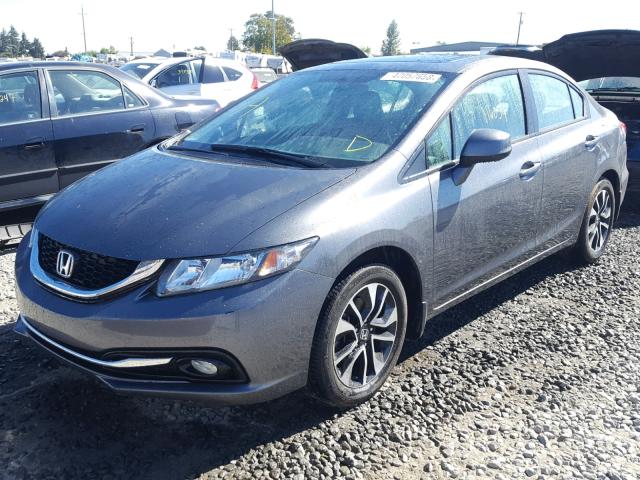 19XFB2F90DE277945 - 2013 HONDA CIVIC EXL GRAY photo 2