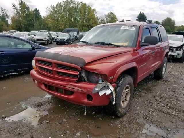 1B4HS28Y4XF609020 - 1999 DODGE DURANGO MAROON photo 2