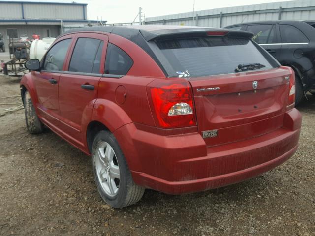 1B3JB48B97D503543 - 2007 DODGE CALIBER SX RED photo 3