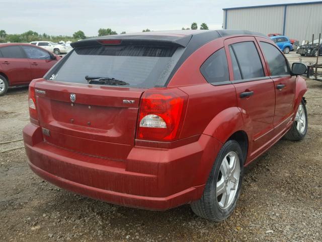 1B3JB48B97D503543 - 2007 DODGE CALIBER SX RED photo 4