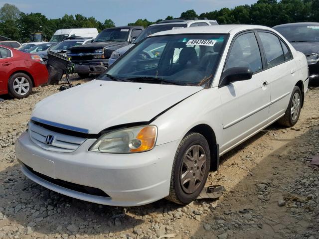 1HGES16543L023083 - 2003 HONDA CIVIC LX WHITE photo 2