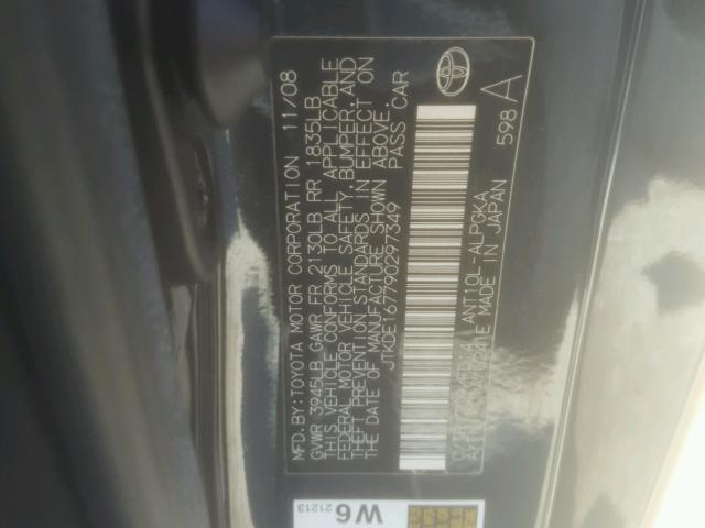 JTKDE167790297349 - 2009 TOYOTA SCION TC 黑色 照片 10