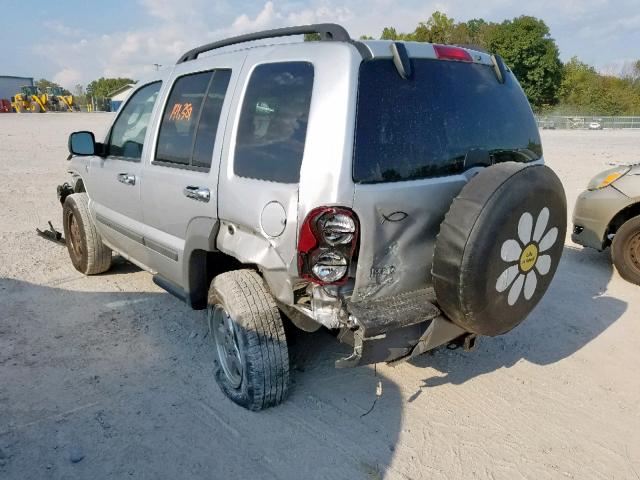 1J4GL48K76W158449 - 2006 JEEP LIBERTY SP SILVER photo 3