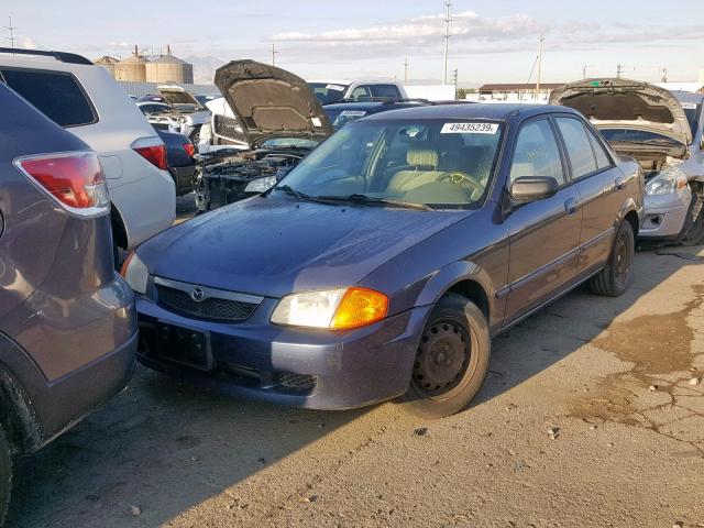 JM1BJ2222Y0219148 - 2000 MAZDA PROTEGE DX BLUE photo 2