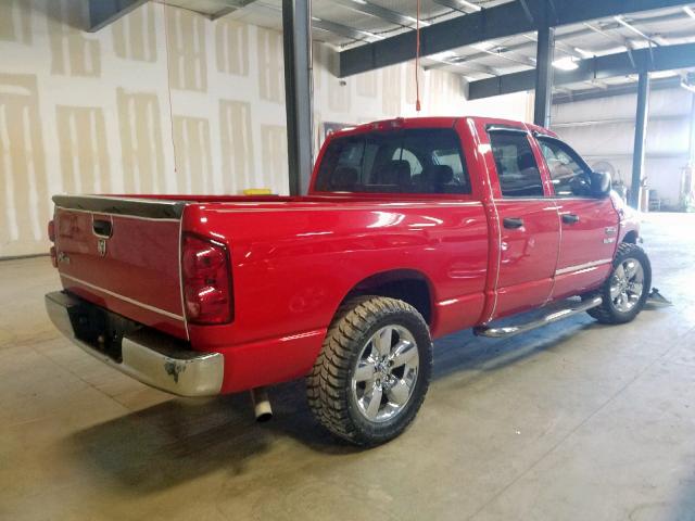 1D7HA18228J143894 - 2008 DODGE RAM 1500 S RED photo 4