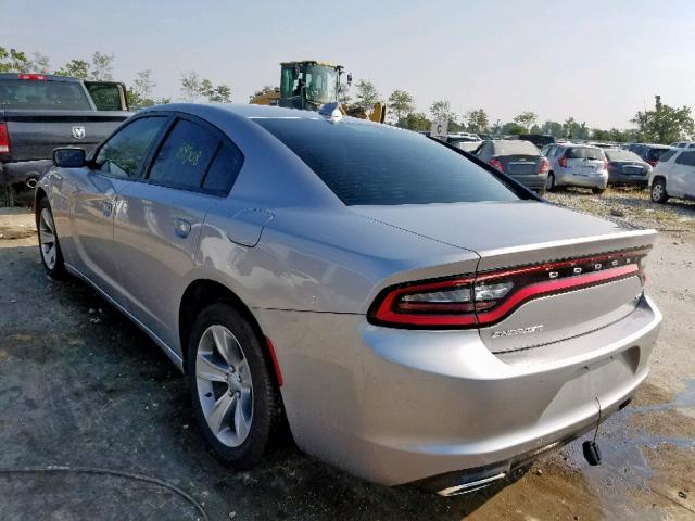 2C3CDXHGXGH132270 - 2016 DODGE CHARGER SX SILVER photo 3