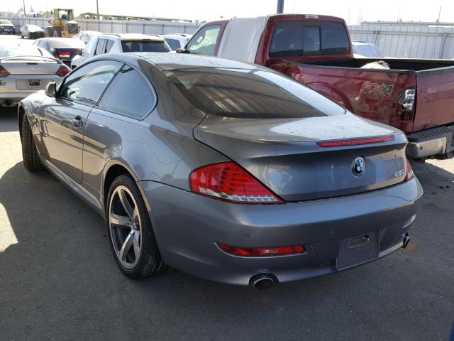 WBAEA53538CV90810 - 2008 BMW 650 I GRAY photo 3