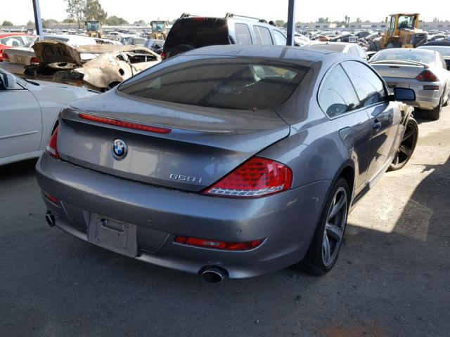 WBAEA53538CV90810 - 2008 BMW 650 I GRAY photo 4