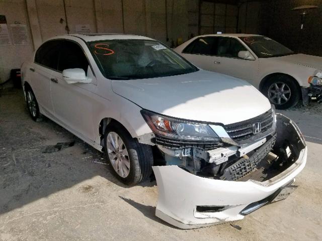 1HGCR3F83EA037130 - 2014 HONDA ACCORD EXL WHITE photo 1