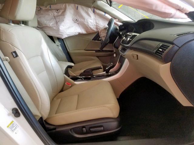 1HGCR3F83EA037130 - 2014 HONDA ACCORD EXL WHITE photo 5