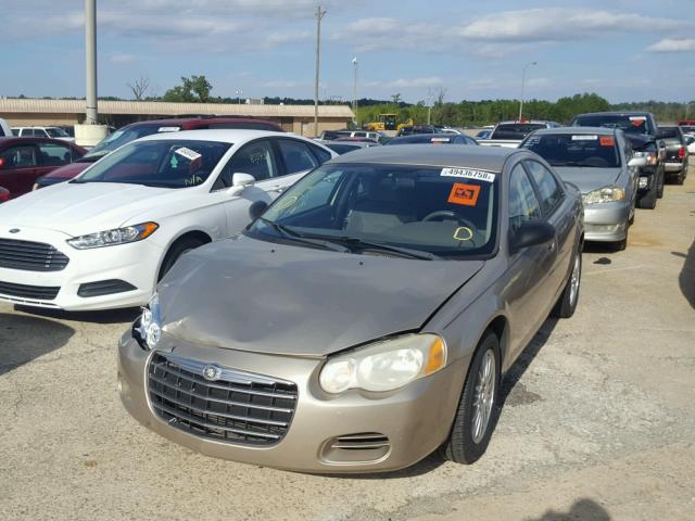 1C3EL46X54N149011 - 2004 CHRYSLER SEBRING LX BROWN photo 2