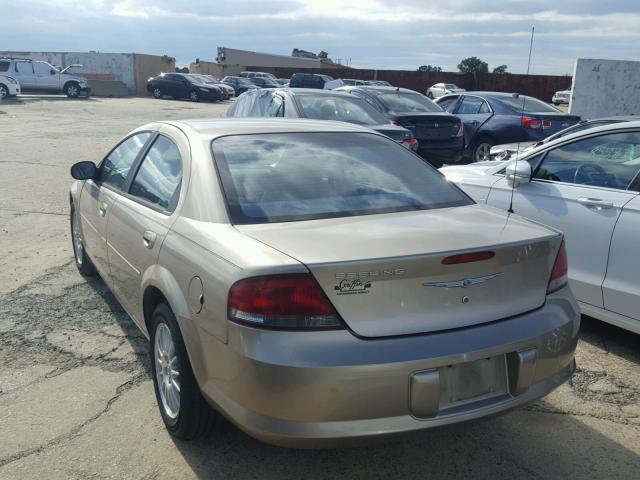 1C3EL46X54N149011 - 2004 CHRYSLER SEBRING LX BROWN photo 3